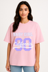 Women's "Baby Girl California" Oversized Crew Neck T-shirts