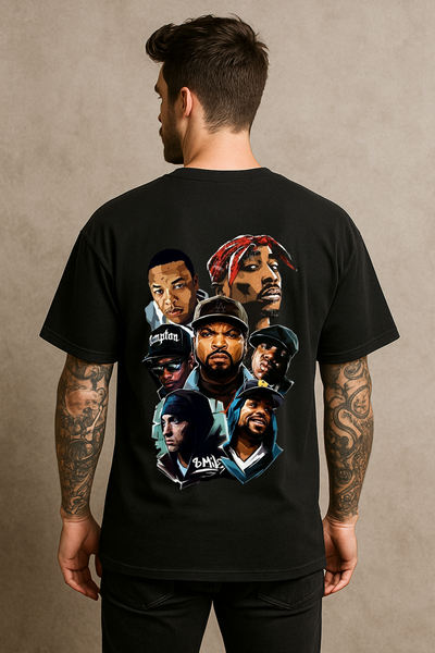 Men’s "Eminem" Back Graphic Oversized T-shirt