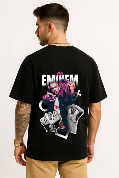 Men’s "Eminem" Icon Back Graphic Oversized T-shirt