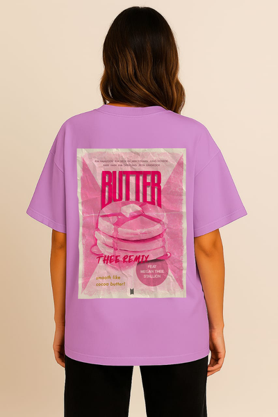 Women's "Butter" Cassette Printed Oversized T-shirt -BTS Inspired