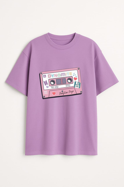 Women's "Dynamite" Cassette Printed Classic Regular Fit T-shirt -BTS Inspired