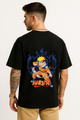 Naruto Ramen & Silhouette Printed Oversized T-shirt