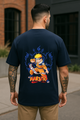 Naruto Ramen & Silhouette Printed Oversized T-shirt