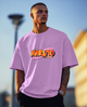 Naruto Ramen & Silhouette Printed Oversized T-shirt