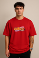 Naruto Ramen & Silhouette Printed Oversized T-shirt