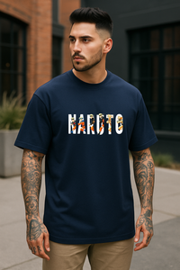 Naruto Dynamic Pose Printed Oversized T-shirt