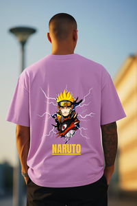 Naruto Character Collage Printed Oversized T-shirt