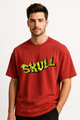 Men's "Skull Inferno" Oversized T-Shirt