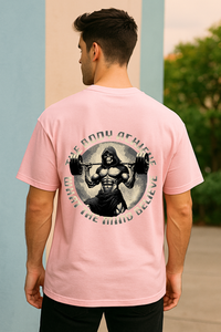 Men's "Mind& Muscle" Oversized Crew Neck T-shirt