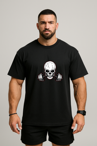 Men's "Mind& Muscle" Oversized Crew Neck T-shirt