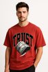 Men's "Trust The Grind" Oversized Crew Neck T-shirt
