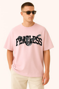 Men's "Fearless Serpent" Oversized Crew Neck T-shirt