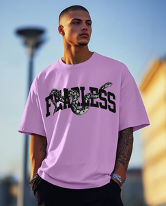 Men's "Fearless Serpent" Oversized Crew Neck T-shirt