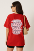 Women's "In My Happy Girls Era" Oversized Crew Neck T-shirt