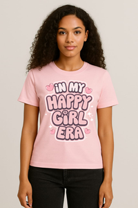 Women's "In My Happy Girl Era" Regular Fit T-Shirt