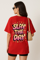 Women's "Slay The Day" Oversized Crew Neck T-shirt