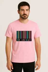 Unisex "Be Unique" Graphic Regular Fit Crew Neck T-shirt