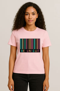 Unisex "Be Unique" Graphic Regular Fit Crew Neck T-shirt