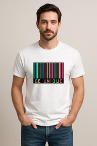 Unisex "Be Unique" Graphic Regular Fit Crew Neck T-shirt