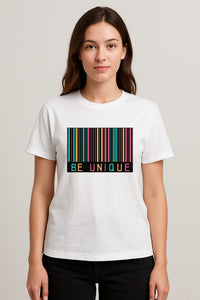 Unisex "Be Unique" Graphic Regular Fit Crew Neck T-shirt