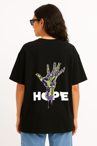 Unisex "Hope" Graphic Oversized Crew Neck T-shirt