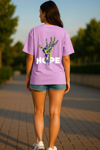 Unisex "Hope" Graphic Oversized Crew Neck T-shirt