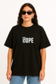 Unisex "Hope" Graphic Oversized Crew Neck T-shirt