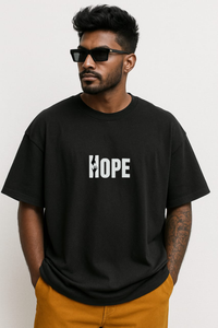 Unisex "Hope" Graphic Oversized Crew Neck T-shirt