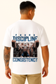 Men's "DISCIPLINE & CONSISTENCY" Gym Graphic Oversized T-shirt