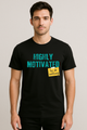 Men's "Highly Motivated" Regular fit Crew Neck T-shirt