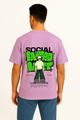 Men's "Social Introvert" Graphic Oversized Crew Neck T-shirt