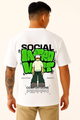 Men's "Social Introvert" Graphic Oversized Crew Neck T-shirt