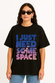 Women's "I Just Need Some Space" Oversized Crew Neck T-shirt