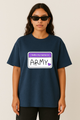 Women's "Army" Printed Oversized Crew Neck T-shirt -BTS Inspired