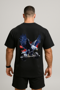 Men's "Power Lifter" Graphic Oversized Crew Neck T-shirt -GYM Inspired