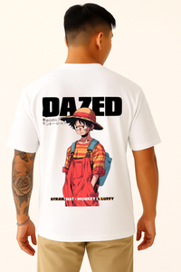 Men's "Monkey D Luffy" Graphic Oversized Crew Neck T-shirt