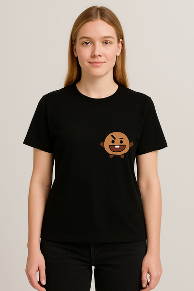 Women Regular fit BTS BT21 Shooky Suga T-shirt