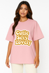 Women’s "Cutie Sexy Lovely" Oversized Graphic T-shirt -BTS Inspired