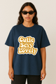 Women’s "Cutie Sexy Lovely" Oversized Graphic T-shirt -BTS Inspired