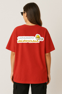 Women’s "Carbonara Lachimolala" Graphic Oversized T-shirt -BTS Inspired( Jimin Army)