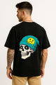 Men’s "Skull Beanie" Graphic Oversized Crew Neck T-shirt
