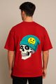 Men’s "Skull Beanie" Graphic Oversized Crew Neck T-shirt