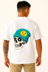 Men’s "Skull Beanie" Graphic Oversized Crew Neck T-shirt