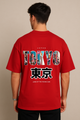 Men’s "Tokyo Cityscape" Graphic Oversized Crew Neck T-shirt