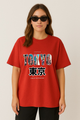 Women’s "Tokyo Cityscape" Graphic Oversized Crew Neck T-shirt