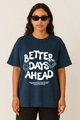 Unisex "Better Days Ahead" Graphic Oversized T-shirt