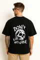 Men’s "Don't Kill My Vibe" Skull Graphic Oversized T-shirt