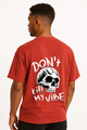 Men’s "Don't Kill My Vibe" Skull Graphic Oversized T-shirt