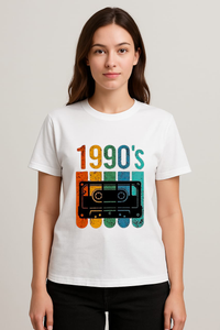 Unisex "Rewind to Cool: 1990s Cassette" Regular T-Shirt