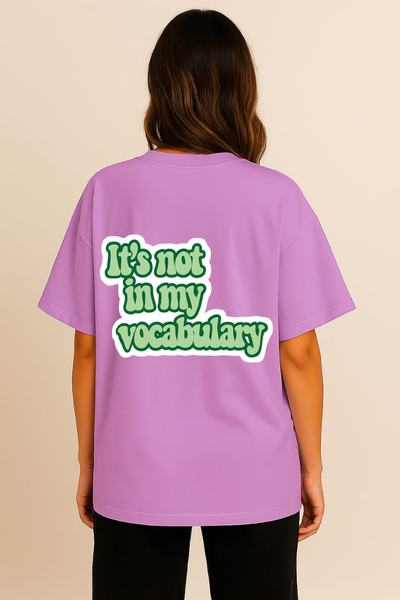 Women’s "It's Not In My Vocabulary" BT21 Tata Oversized T-shirt -BTS Inspired (V)